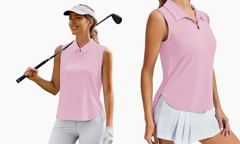PINSPARK-Women-Golf-Sleeveless-Tennis-Polo-V-Neck-T-Shirt-2025